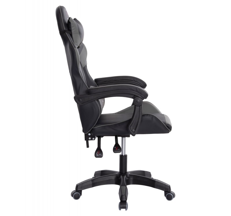 ΠΟΛΥΘΡΟΝΑ GAMING DARREN HM1203.10 ΜΑΥΡΟ-ΓΚΡΙ PVC 60x60x120Υεκ.