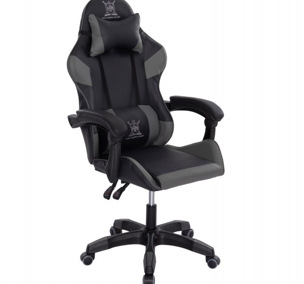 ΠΟΛΥΘΡΟΝΑ GAMING DARREN HM1203.10 ΜΑΥΡΟ-ΓΚΡΙ PVC 60x60x120Υεκ.