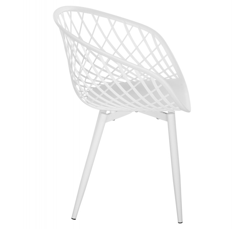 ΠΟΛΥΘΡΟΝΑ ΠΟΛΥΠΡΟΠΥΛΕΝΙΟΥ ARIADNE HM8001.31 ΛΕΥΚΗ ΜΕ ΛΕΥΚΑ ΜΕΤΑΛ.ΠΟΔΙΑ 62x54x81Υεκ.