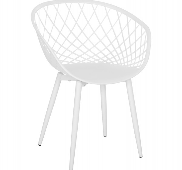 ΠΟΛΥΘΡΟΝΑ ΠΟΛΥΠΡΟΠΥΛΕΝΙΟΥ ARIADNE HM8001.31 ΛΕΥΚΗ ΜΕ ΛΕΥΚΑ ΜΕΤΑΛ.ΠΟΔΙΑ 62x54x81Υεκ.