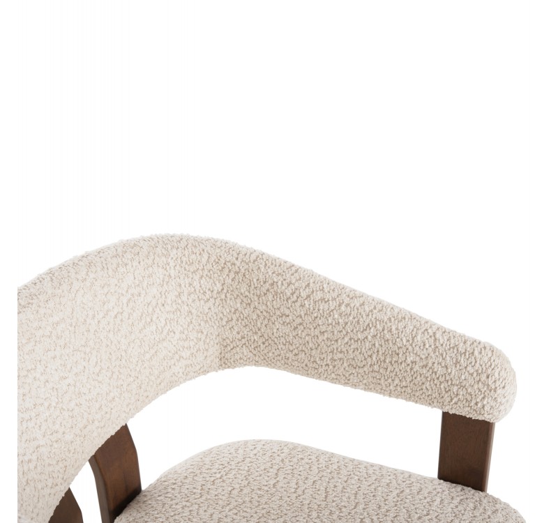 ΚΑΡΕΚΛΑ ZARRA HM9970.03 RUBBERWOOD ΣΕ ΚΑΡΥΔΙ-ΕΚΡΟΥ ΜΠΟΥΚΛΕ ΥΦΑΣΜΑ 55,5x59x81,5Υεκ
