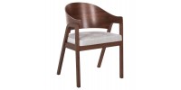 ΚΑΡΕΚΛΑ NERO HM9972 RUBBERWOOD ΣΕ ΚΑΡΥΔΙ-ΓΚΡΙ ΥΦΑΣΜΑ ΚΑΘΙΣΜΑ 56x56x78Yεκ.