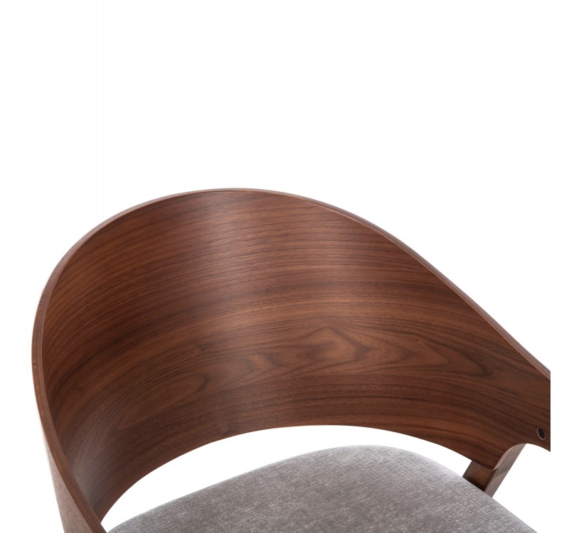 ΚΑΡΕΚΛΑ NERO HM9972 RUBBERWOOD ΣΕ ΚΑΡΥΔΙ-ΓΚΡΙ ΥΦΑΣΜΑ ΚΑΘΙΣΜΑ 56x56x78Yεκ.