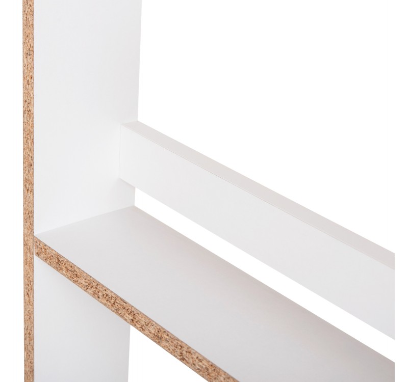 ΡΑΦΙΕΡΑ ΤΟΙΧΟΥ SANI HM18224.01 ΜΕΛΑΜΙΝΗ ΣΕ ΛΕΥΚΟ 60x10x120Υεκ. (4 ΡΑΦΙΑ)