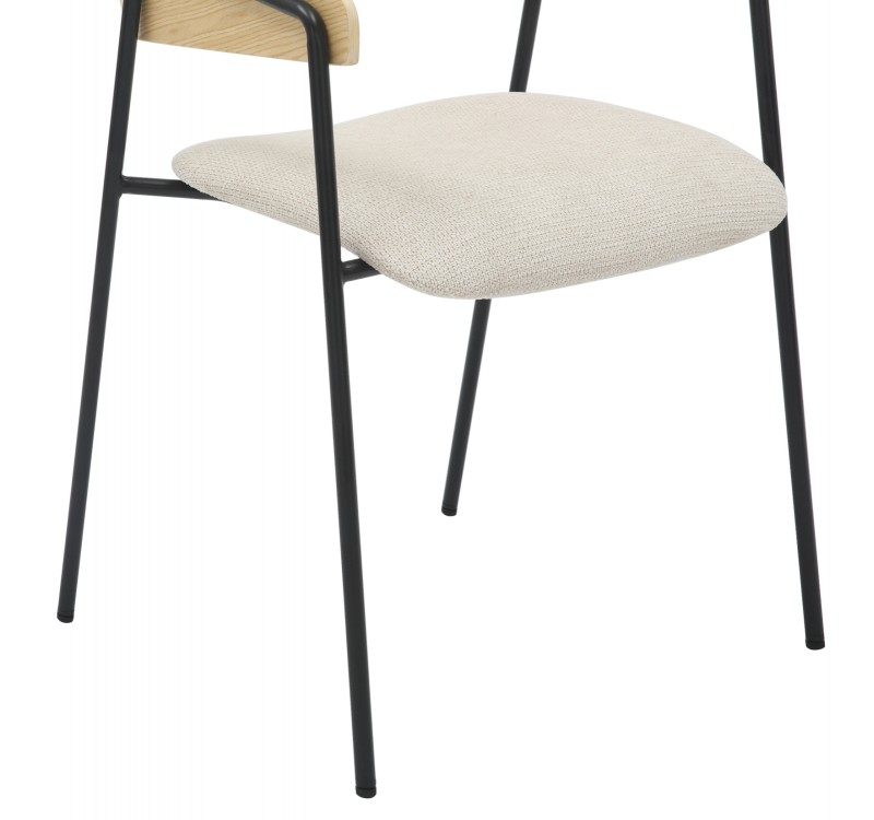 ΚΑΡΕΚΛΑ ΤΡΑΠΕΖΑΡΙΑΣ KORIN HM9975.01 ΜΕΤΑΛΛΟ-ΥΦΑΣΜΑ ΜΠΕΖ-ΞΥΛΟ 54x51x72,5Υεκ