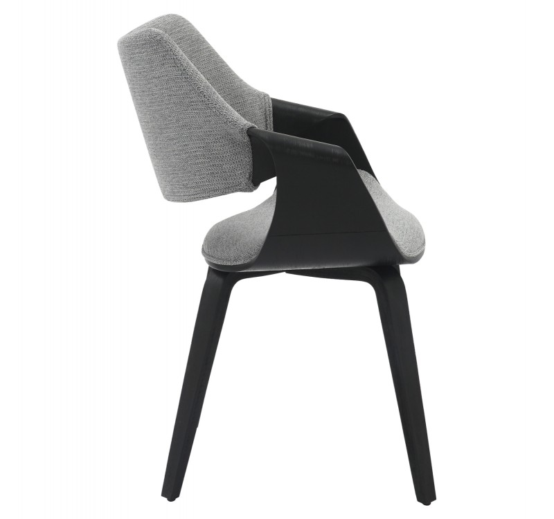 ΚΑΡΕΚΛΑ ΤΡΑΠΕΖΑΡΙΑΣ NETTO HM9976.02 ΣΚΕΛΕΤΟΣ Κ.Π. ΣΕ ΜΑΥΡΟ-ΓΚΡΙ ΥΦΑΣΜΑ 55x56x83,5Υεκ