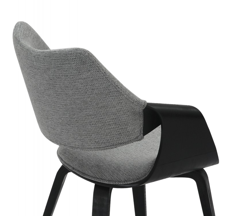 ΚΑΡΕΚΛΑ ΤΡΑΠΕΖΑΡΙΑΣ NETTO HM9976.02 ΣΚΕΛΕΤΟΣ Κ.Π. ΣΕ ΜΑΥΡΟ-ΓΚΡΙ ΥΦΑΣΜΑ 55x56x83,5Υεκ