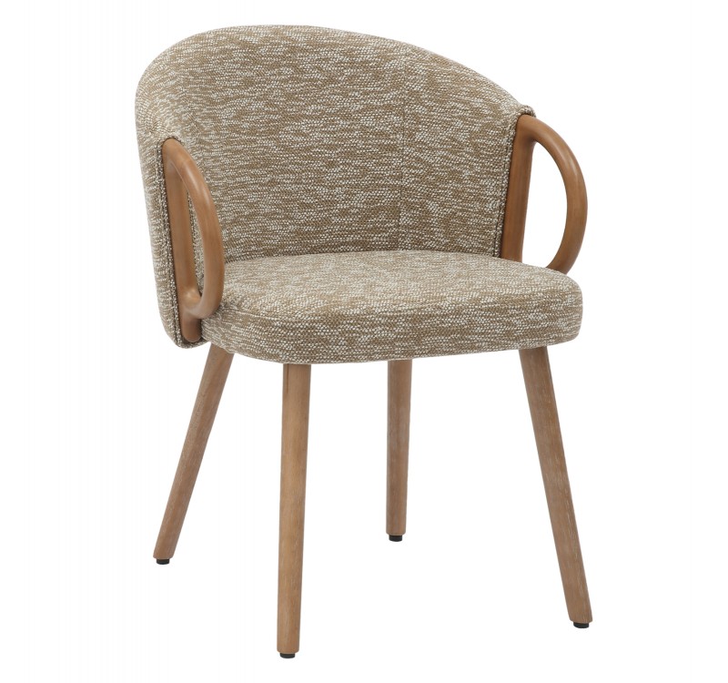 ΚΑΡΕΚΛΑ ΤΡΑΠΕΖΑΡΙΑΣ RIG HM9979.01 WHITE WASH ΞΥΛΟ ΟΞΙΑΣ-ΜΠΕΖ ΥΦΑΣΜΑ 59x58,5x72,5Υεκ.