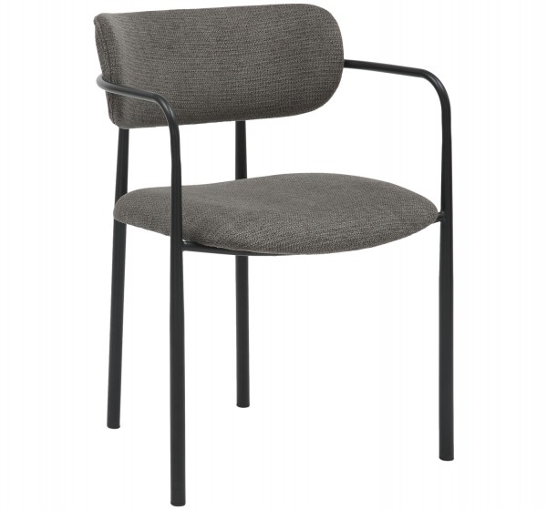 ΚΑΡΕΚΛΑ ΤΡΑΠΕΖΑΡΙΑΣ KRITTER HM9994.02 ΜΑΥΡΟ ΜΕΤΑΛΛΟ-ΣΚΟΥΡΟ ΓΚΡΙ ΥΦΑΣΜΑ 58x53x76Υεκ.