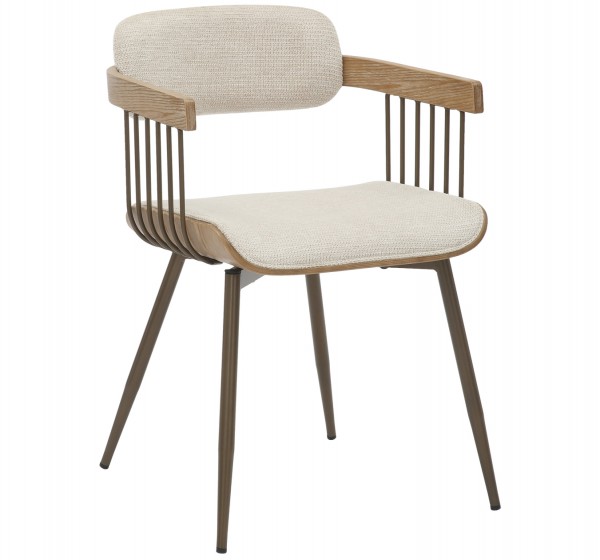 ΚΑΡΕΚΛΑ ΤΡΑΠΕΖΑΡΙΑΣ LANG HM9973.01 ΜΕΤ.ΠΟΔΙΑ ΧΑΛΚΙΝΑ-ΕΚΡΟΥ ΥΦΑΣΜΑ 52x52x76Υεκ