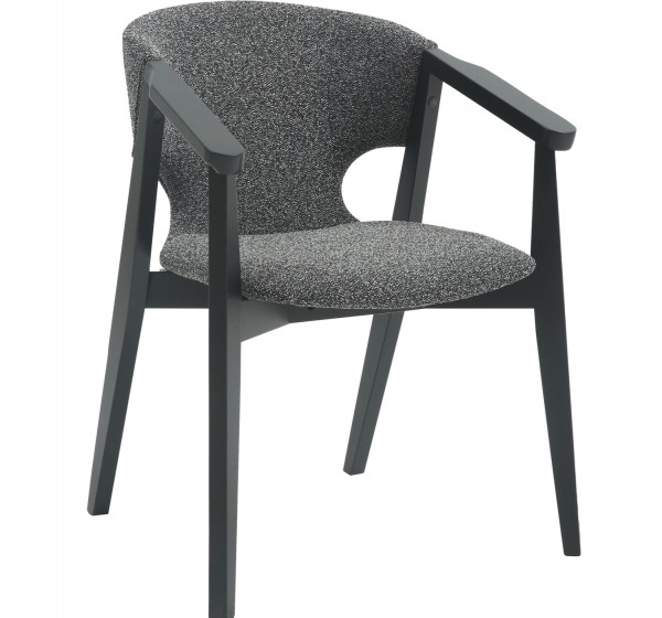 ΠΟΛΥΘΡΟΝΑ YEGER HM9995.01 ΞΥΛΟ ΟΞΙΑΣ ΣΕ ΜΑΥΡΟ-ΣΚΟΥΡΟ ΓΚΡΙ ΥΦΑΣΜΑ 59x58x78Υεκ.