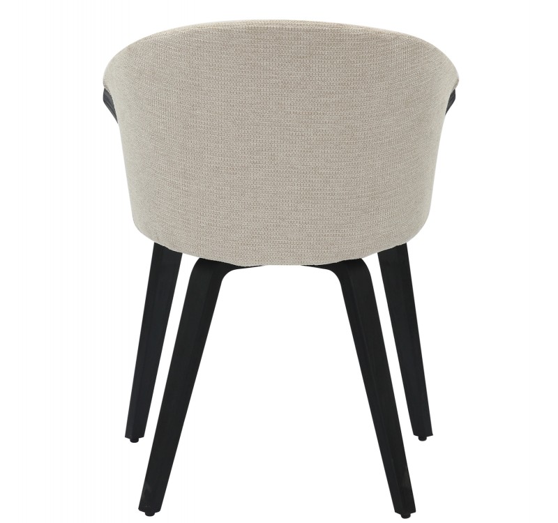 ΚΑΡΕΚΛΑ ΤΡΑΠΕΖΑΡΙΑΣ JESPER HM9977.02 ΣΚΕΛΕΤΟΣ Κ.Π. ΜΑΥΡΟ-ΕΚΡΟΥ ΥΦΑΣΜΑ 61x54x74Υεκ