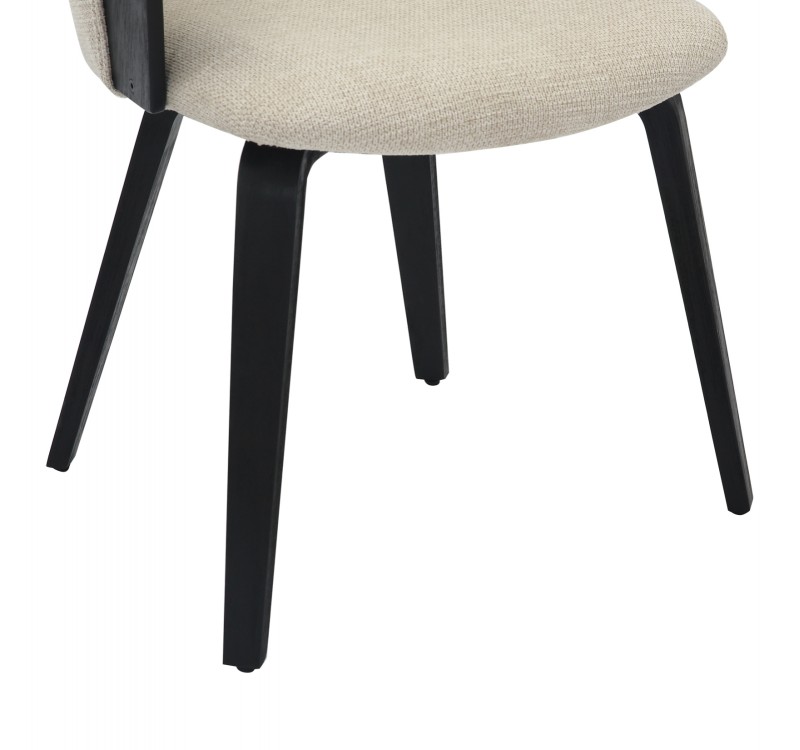 ΚΑΡΕΚΛΑ ΤΡΑΠΕΖΑΡΙΑΣ JESPER HM9977.02 ΣΚΕΛΕΤΟΣ Κ.Π. ΜΑΥΡΟ-ΕΚΡΟΥ ΥΦΑΣΜΑ 61x54x74Υεκ