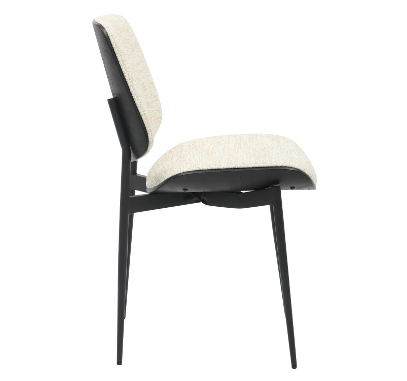 ΚΑΡΕΚΛΑ ΤΡΑΠΕΖΑΡΙΑΣ CONTI HM9983.02 ΜΑΥΡΟ ΜΕΤΑΛΛΟ & Κ.Π.-ΕΚΡΟΥ ΥΦΑΣΜΑ 48,5x56x82,5Υεκ