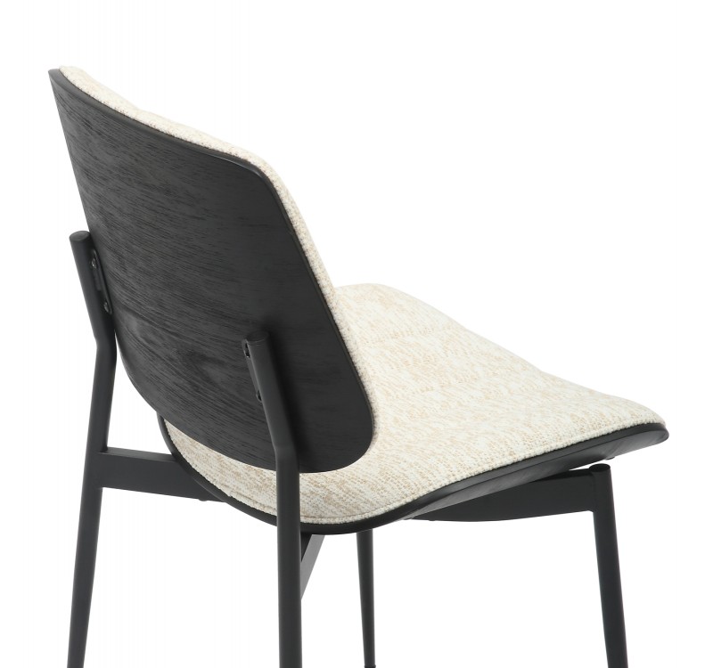 ΚΑΡΕΚΛΑ ΤΡΑΠΕΖΑΡΙΑΣ CONTI HM9983.02 ΜΑΥΡΟ ΜΕΤΑΛΛΟ & Κ.Π.-ΕΚΡΟΥ ΥΦΑΣΜΑ 48,5x56x82,5Υεκ