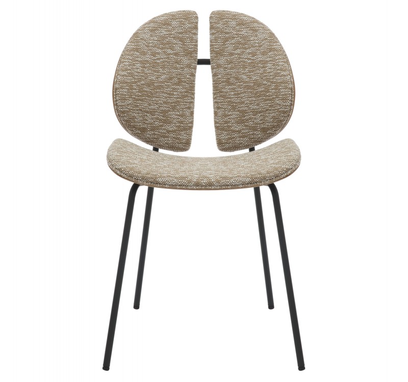 ΚΑΡΕΚΛΑ ΤΡΑΠΕΖΑΡΙΑΣ LUNGS HM9982.01 ΜΑΥΡΟ ΜΕΤΑΛΛΟ-ΜΠΕΖ ΥΦΑΣΜΑ 49x53,5x80Υεκ.