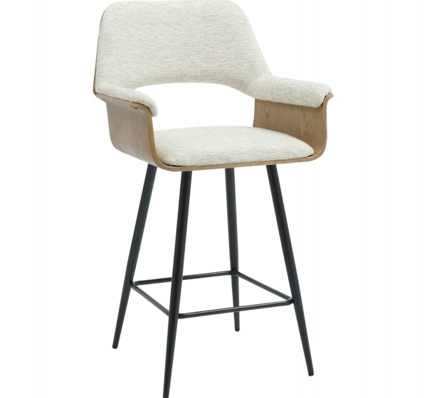 ΣΚΑΜΠΟ ΜΠΑΡ ΜΕΣ.ΥΨΟΥΣ CLIPP HM9987.02 ΜΑΥΡΑ ΜΕΤΑΛ.ΠΟΔΙΑ-ΕΚΡΟΥ ΥΦΑΣΜΑ 57,5x53x98Υεκ