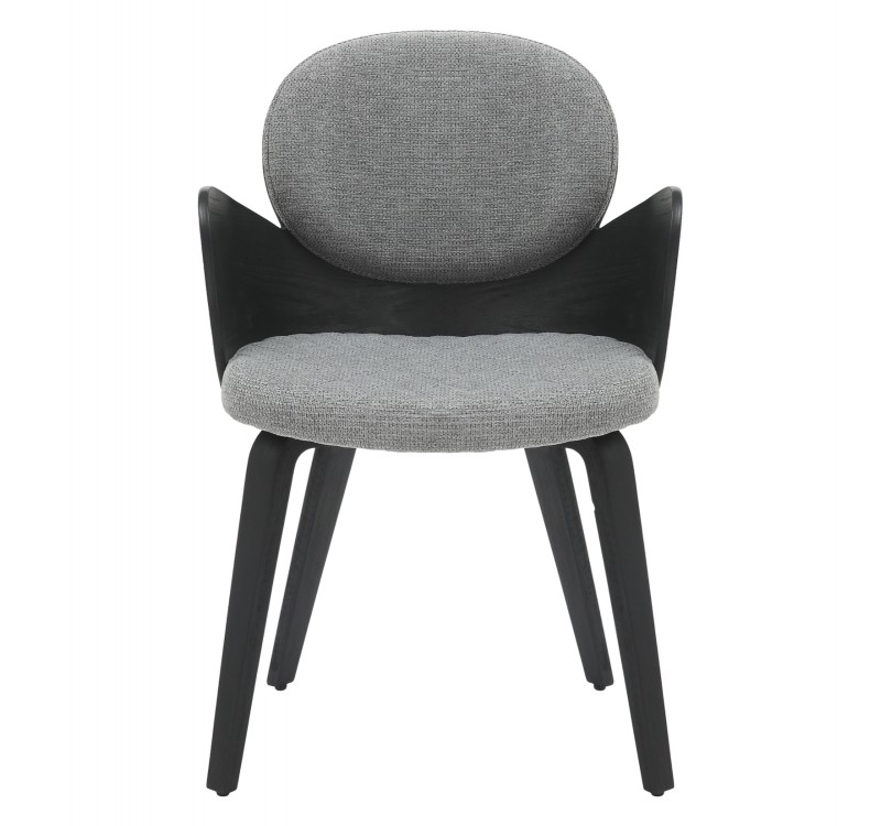 ΠΟΛΥΘΡΟΝΑΚΙ ΤΡΑΠΕΖΑΡΙΑΣ DARNELL HM9974.02 ΜΑΥΡΟ Κ.Π.-ΓΚΡΙ ΥΦΑΣΜΑ 56x56x83Υεκ.