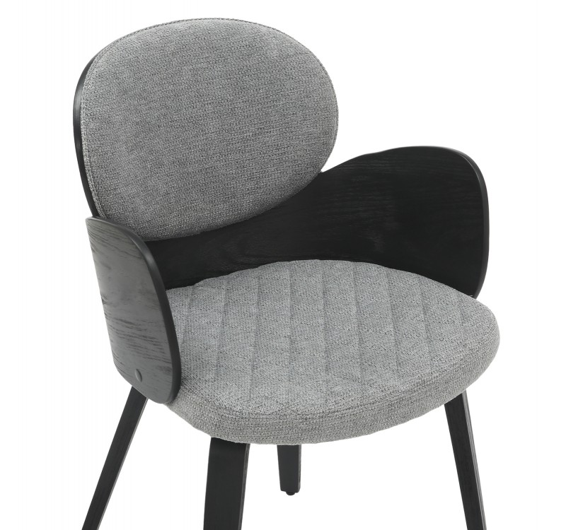 ΠΟΛΥΘΡΟΝΑΚΙ ΤΡΑΠΕΖΑΡΙΑΣ DARNELL HM9974.02 ΜΑΥΡΟ Κ.Π.-ΓΚΡΙ ΥΦΑΣΜΑ 56x56x83Υεκ.