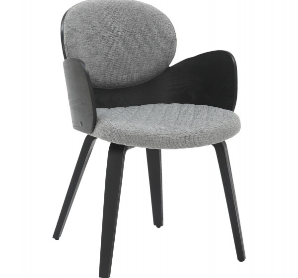 ΠΟΛΥΘΡΟΝΑΚΙ ΤΡΑΠΕΖΑΡΙΑΣ DARNELL HM9974.02 ΜΑΥΡΟ Κ.Π.-ΓΚΡΙ ΥΦΑΣΜΑ 56x56x83Υεκ.