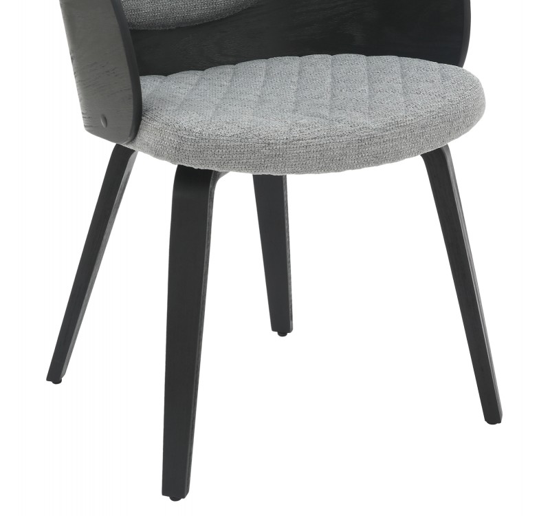 ΠΟΛΥΘΡΟΝΑΚΙ ΤΡΑΠΕΖΑΡΙΑΣ DARNELL HM9974.02 ΜΑΥΡΟ Κ.Π.-ΓΚΡΙ ΥΦΑΣΜΑ 56x56x83Υεκ.