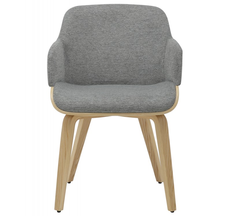 ΚΑΡΕΚΛΑ ΤΡΑΠΕΖΑΡΙΑΣ PRIETO HM9989.01 ΣΚΕΛΕΤΟΣ Κ.Π. ΟΑΚ-ΓΚΡΙ ΥΦΑΣΜΑ 54,5x44x89,5Υεκ.