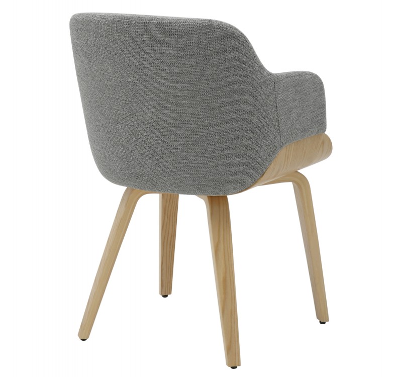 ΚΑΡΕΚΛΑ ΤΡΑΠΕΖΑΡΙΑΣ PRIETO HM9989.01 ΣΚΕΛΕΤΟΣ Κ.Π. ΟΑΚ-ΓΚΡΙ ΥΦΑΣΜΑ 54,5x44x89,5Υεκ.