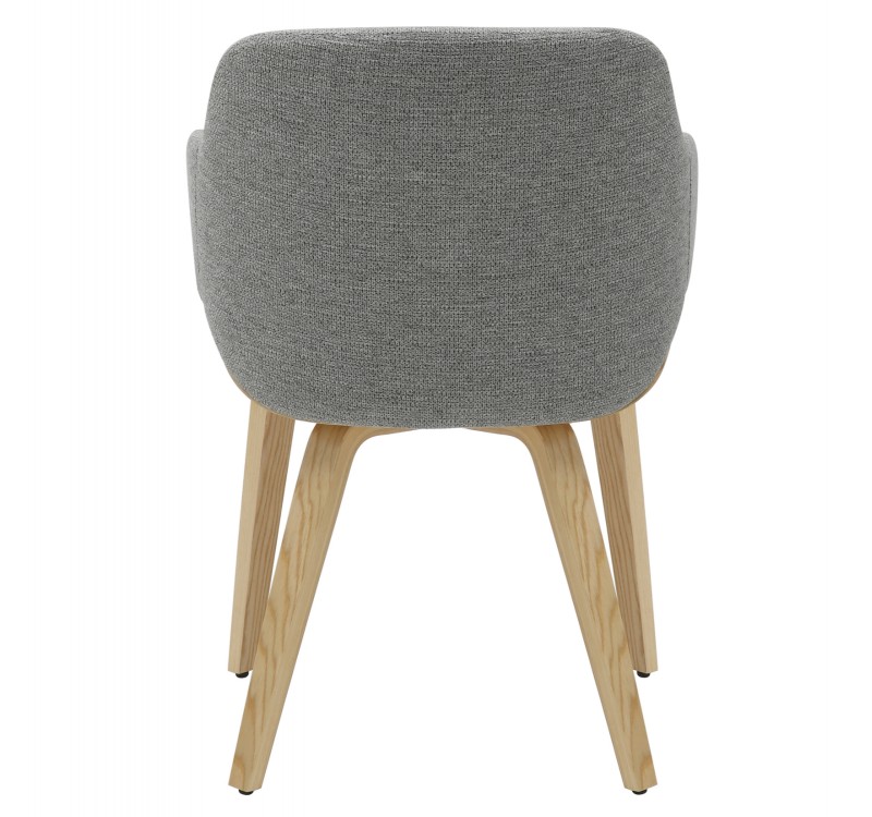 ΚΑΡΕΚΛΑ ΤΡΑΠΕΖΑΡΙΑΣ PRIETO HM9989.01 ΣΚΕΛΕΤΟΣ Κ.Π. ΟΑΚ-ΓΚΡΙ ΥΦΑΣΜΑ 54,5x44x89,5Υεκ.