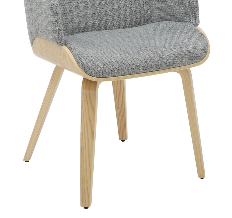 ΚΑΡΕΚΛΑ ΤΡΑΠΕΖΑΡΙΑΣ PRIETO HM9989.01 ΣΚΕΛΕΤΟΣ Κ.Π. ΟΑΚ-ΓΚΡΙ ΥΦΑΣΜΑ 54,5x44x89,5Υεκ.