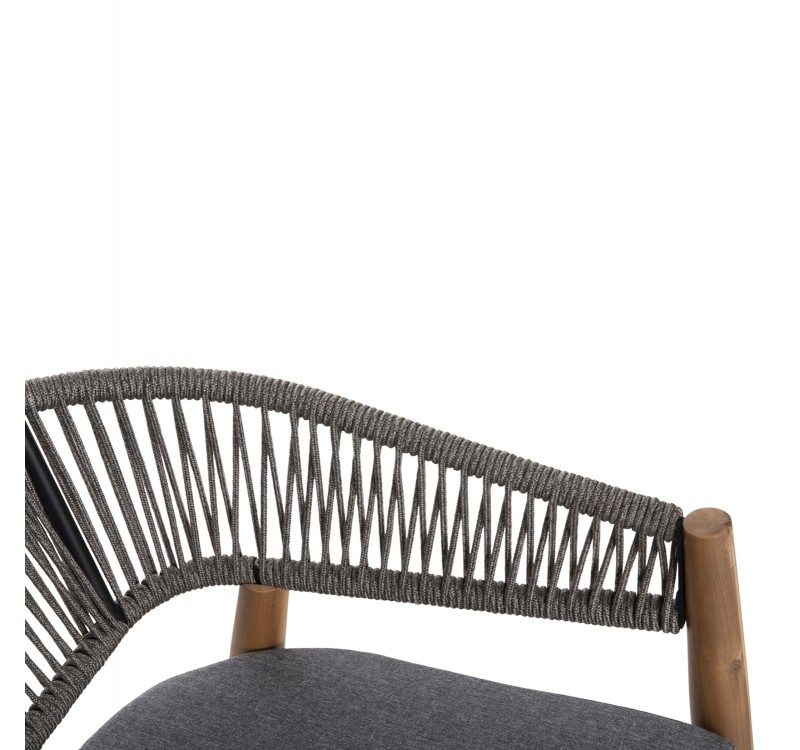 ΠΟΛΥΘΡΟΝΑ NAVAN HM6135.01 ΞΥΛΟ ΑΚΑΚΙΑΣ ΦΥΣΙΚΟ-ΣΧΟΙΝΙ NYLON ΓΚΡΙ 59x58x76Υεκ.