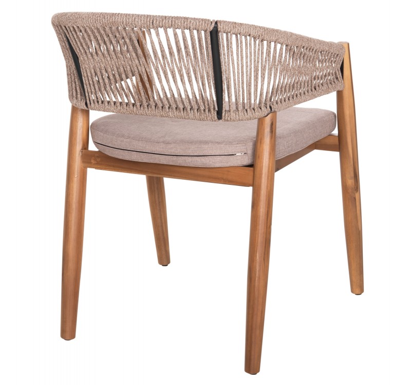 ΠΟΛΥΘΡΟΝΑ NAVAN HM6135.02 ΞΥΛΟ ΑΚΑΚΙΑΣ ΦΥΣΙΚΟ-ΣΧΟΙΝΙ NYLON ΜΠΕΖ 59x58x76Υεκ.