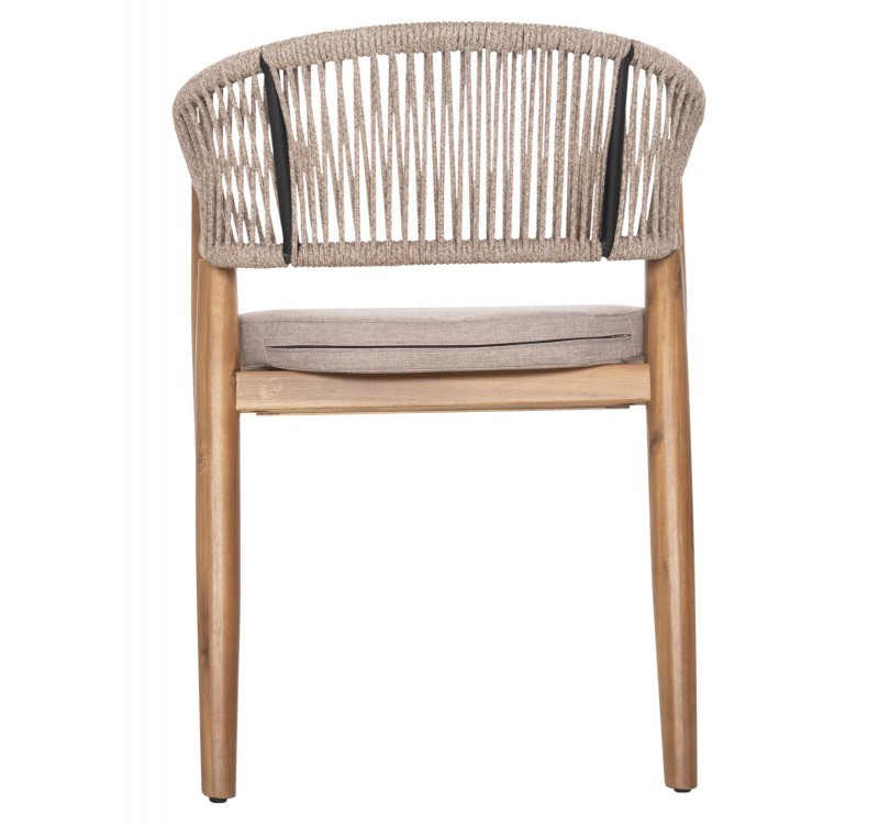 ΠΟΛΥΘΡΟΝΑ NAVAN HM6135.02 ΞΥΛΟ ΑΚΑΚΙΑΣ ΦΥΣΙΚΟ-ΣΧΟΙΝΙ NYLON ΜΠΕΖ 59x58x76Υεκ.