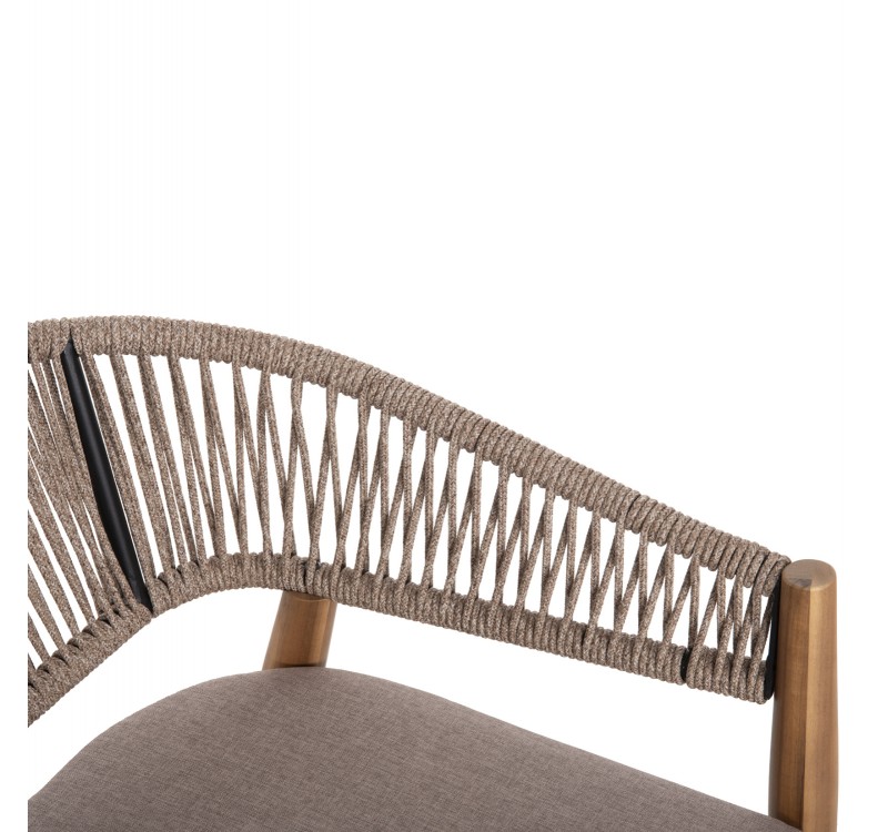 ΠΟΛΥΘΡΟΝΑ NAVAN HM6135.02 ΞΥΛΟ ΑΚΑΚΙΑΣ ΦΥΣΙΚΟ-ΣΧΟΙΝΙ NYLON ΜΠΕΖ 59x58x76Υεκ.