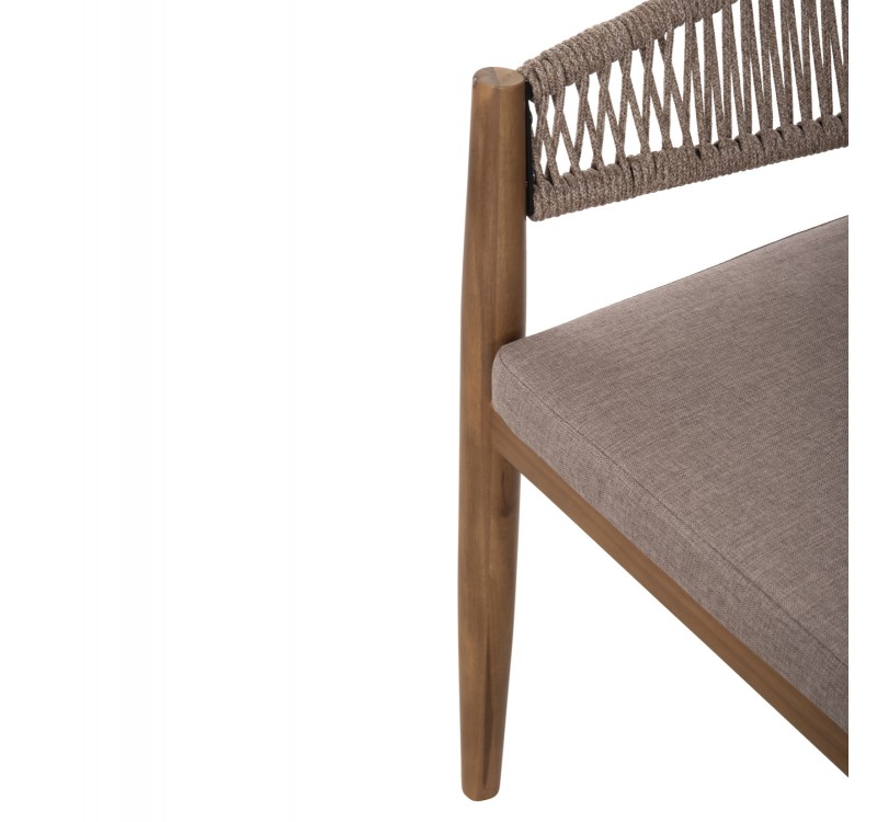 ΠΟΛΥΘΡΟΝΑ NAVAN HM6135.02 ΞΥΛΟ ΑΚΑΚΙΑΣ ΦΥΣΙΚΟ-ΣΧΟΙΝΙ NYLON ΜΠΕΖ 59x58x76Υεκ.