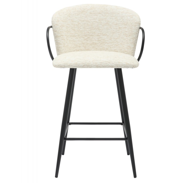 ΣΚΑΜΠΟ ΜΠΑΡ ΜΕΣ.ΥΨΟΥΣ NEBOR HM9986.02 ΣΚΕΛΕΤΟΣ ΜΑΥΡΟ ΜΕΤΑΛ.-ΕΚΡΟΥ ΥΦΑΣΜΑ 53,5x51x90Υ