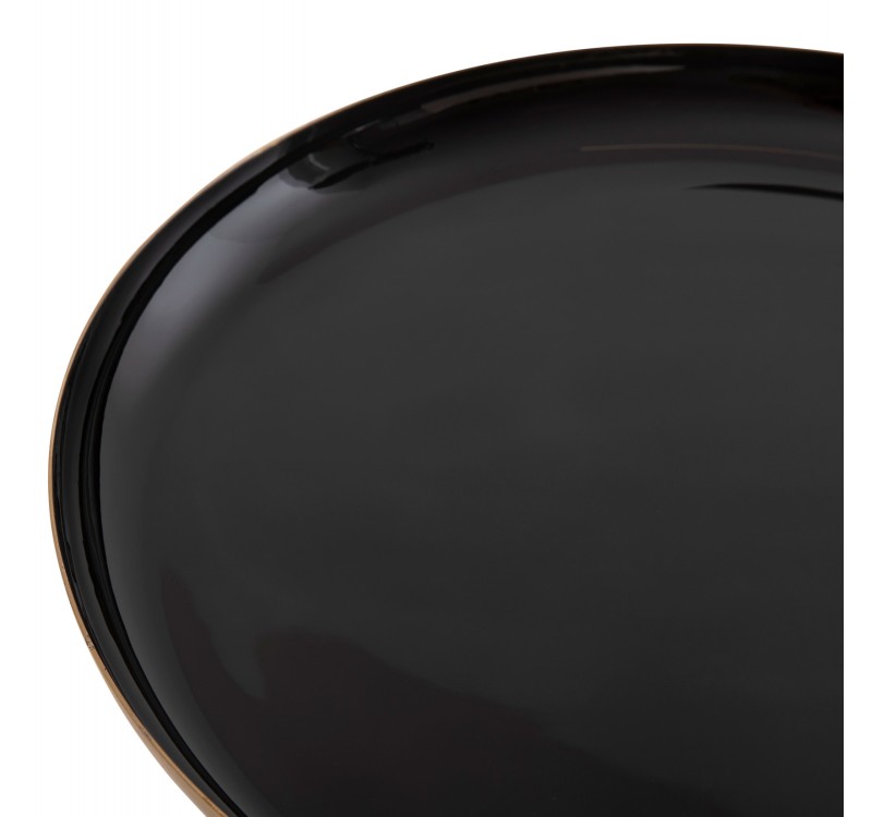 ΤΡΑΠΕΖΙA ΣΑΛΟΝΙΟΥ 2ΤΜΧ OLUF HM9922 ΜΕΤΑΛΛΟ ΕΜΑΓΙΕ-GLOSSY ΜΑΥΡΟ-ΜΑΤ ΧΡΥΣΟ Φ50 & Φ41 εκ.