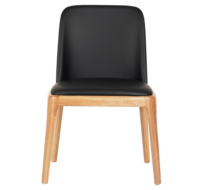 KΑΡΕΚΛΑ ΤΡΑΠΕΖΑΡΙΑΣ FURLAN HM9944.01 RUBBERWOOD-ΜΑΥΡΟ PU 54,5x58x86Υεκ