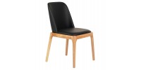 KΑΡΕΚΛΑ ΤΡΑΠΕΖΑΡΙΑΣ FURLAN HM9944.01 RUBBERWOOD-ΜΑΥΡΟ PU 54,5x58x86Υεκ