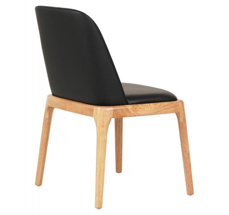 KΑΡΕΚΛΑ ΤΡΑΠΕΖΑΡΙΑΣ FURLAN HM9944.01 RUBBERWOOD-ΜΑΥΡΟ PU 54,5x58x86Υεκ