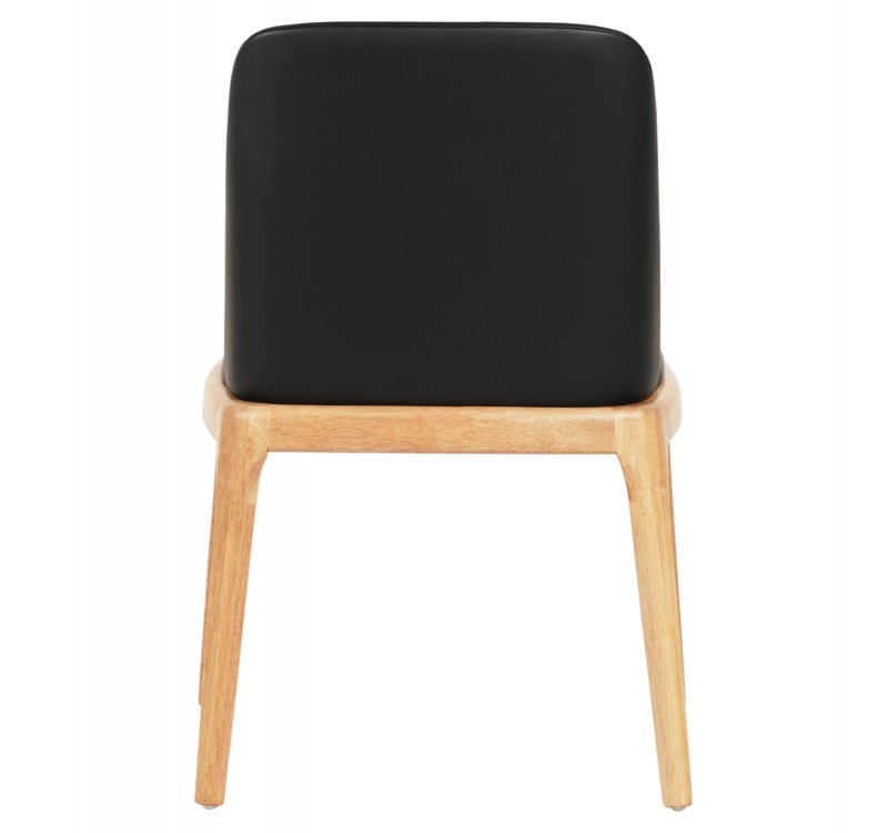 KΑΡΕΚΛΑ ΤΡΑΠΕΖΑΡΙΑΣ FURLAN HM9944.01 RUBBERWOOD-ΜΑΥΡΟ PU 54,5x58x86Υεκ
