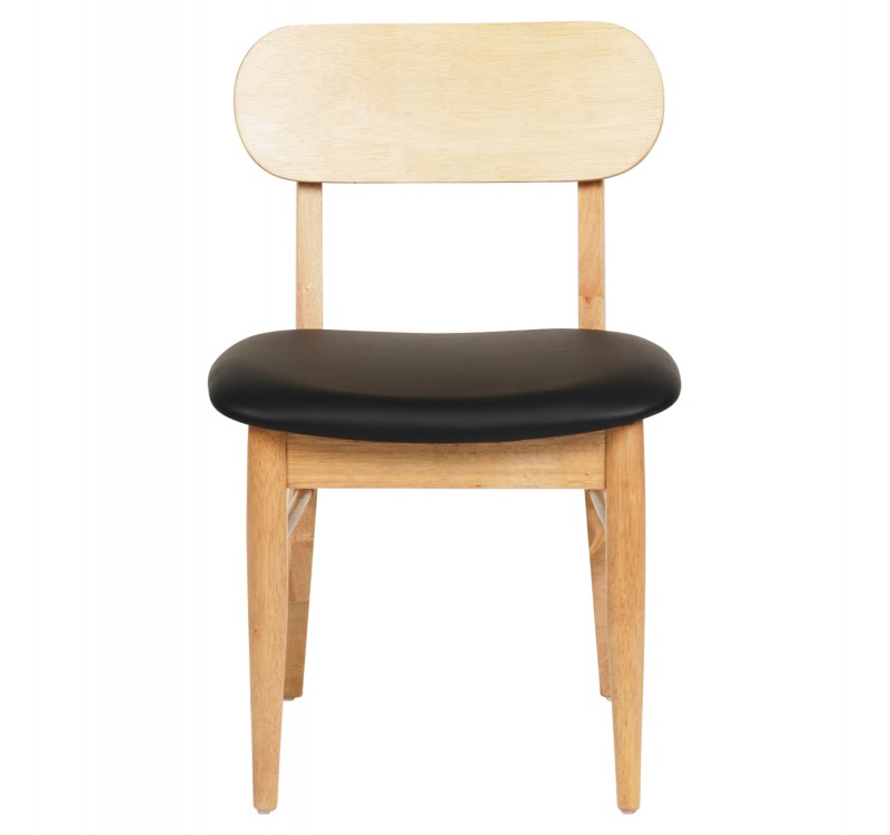 KΑΡΕΚΛΑ ΤΡΑΠΕΖΑΡΙΑΣ SEKOR HM9945.01 RUBBERWOOD-ΜΑΥΡΟ PU 50x50x80Υεκ.