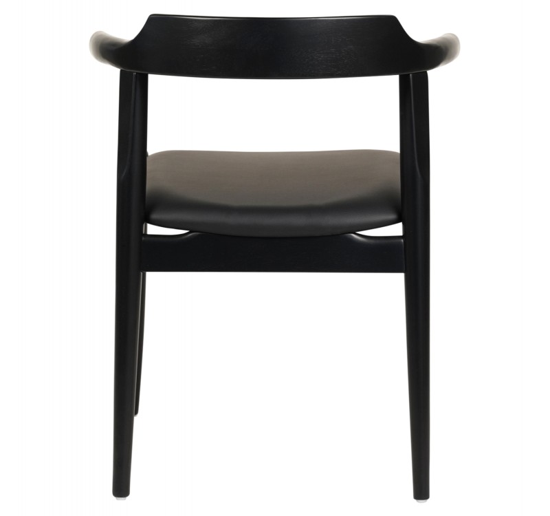 ΠΟΛΥΘΡΟΝΑ ΤΡΑΠΕΖΑΡΙΑΣ CERSEI HM9946.02 RUBBERWOOD & PU ΣΕ ΜΑΥΡΟ 57x54x74Υεκ