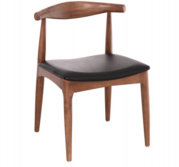KΑΡΕΚΛΑ ΤΡΑΠΕΖΑΡΙΑΣ ALOR HM9947.03 RUBBERWOOD ΚΑΡΥΔΙ-ΜΑΥΡΟ PU 55x51x75Υεκ