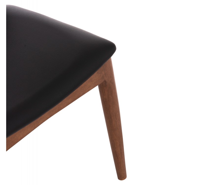 KΑΡΕΚΛΑ ΤΡΑΠΕΖΑΡΙΑΣ ALOR HM9947.03 RUBBERWOOD ΚΑΡΥΔΙ-ΜΑΥΡΟ PU 55x51x75Υεκ