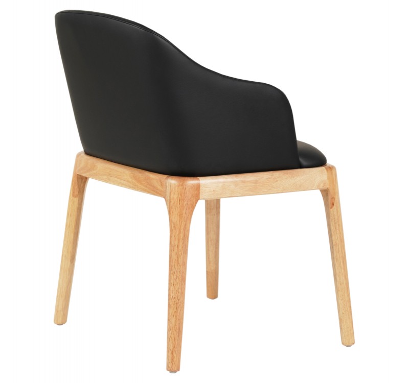 ΠΟΛΥΘΡΟΝΑ ΤΡΑΠΕΖΑΡΙΑΣ FURLAN HM9949.01 RUBBERWOOD ΣΕ ΟΑΚ-ΜΑΥΡΟ PU 54,5x58x78Υεκ.