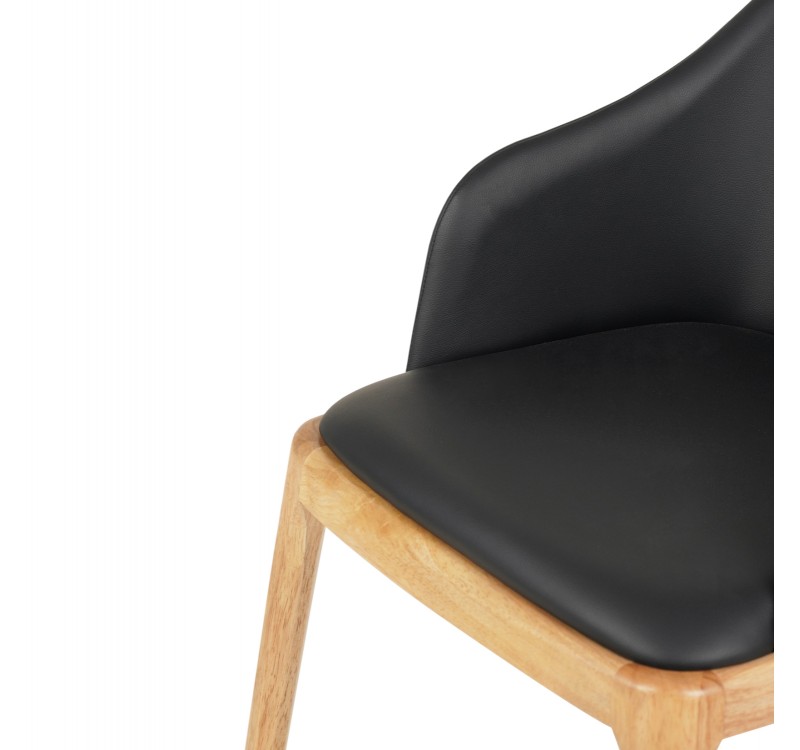 ΠΟΛΥΘΡΟΝΑ ΤΡΑΠΕΖΑΡΙΑΣ FURLAN HM9949.01 RUBBERWOOD ΣΕ ΟΑΚ-ΜΑΥΡΟ PU 54,5x58x78Υεκ.