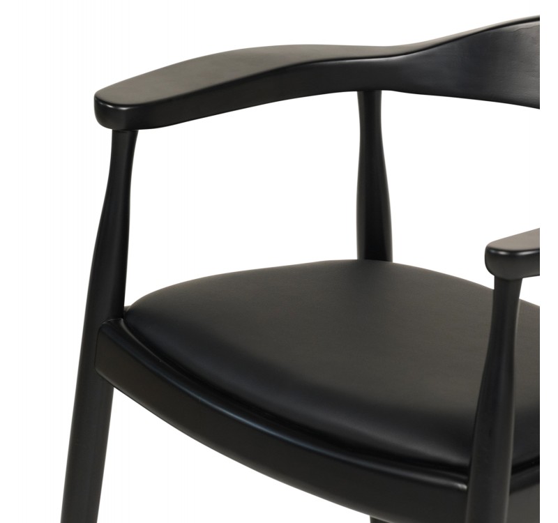 ΠΟΛΥΘΡΟΝΑ ΤΡΑΠΕΖΑΡΙΑΣ ADOR HM9948.02 RUBBERWOOD ΚΑΙ PU-ΜΑΥΡΟ 62x54x76,5Υεκ