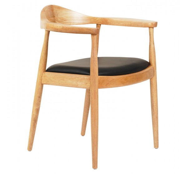 ΠΟΛΥΘΡΟΝΑ ΤΡΑΠΕΖΑΡΙΑΣ ADOR HM9948.01 RUBBERWOOD ΣΕ ΟΑΚ ΚΑΙ ΜΑΥΡΟ PU 62x54x76,5Υεκ