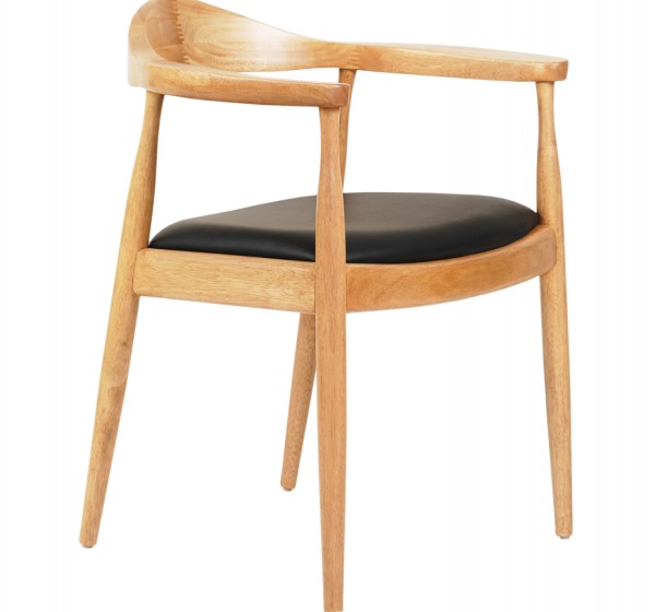 ΠΟΛΥΘΡΟΝΑ ΤΡΑΠΕΖΑΡΙΑΣ ADOR HM9948.01 RUBBERWOOD ΣΕ ΟΑΚ ΚΑΙ ΜΑΥΡΟ PU 62x54x76,5Υεκ