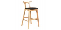 ΣΚΑΜΠΟ ΜΠΑΡ USOPP HM9951.01 RUBBERWOOD ΣΕ ΟΑΚ-ΜΑΥΡΟ PU 43x41x100Υεκ.
